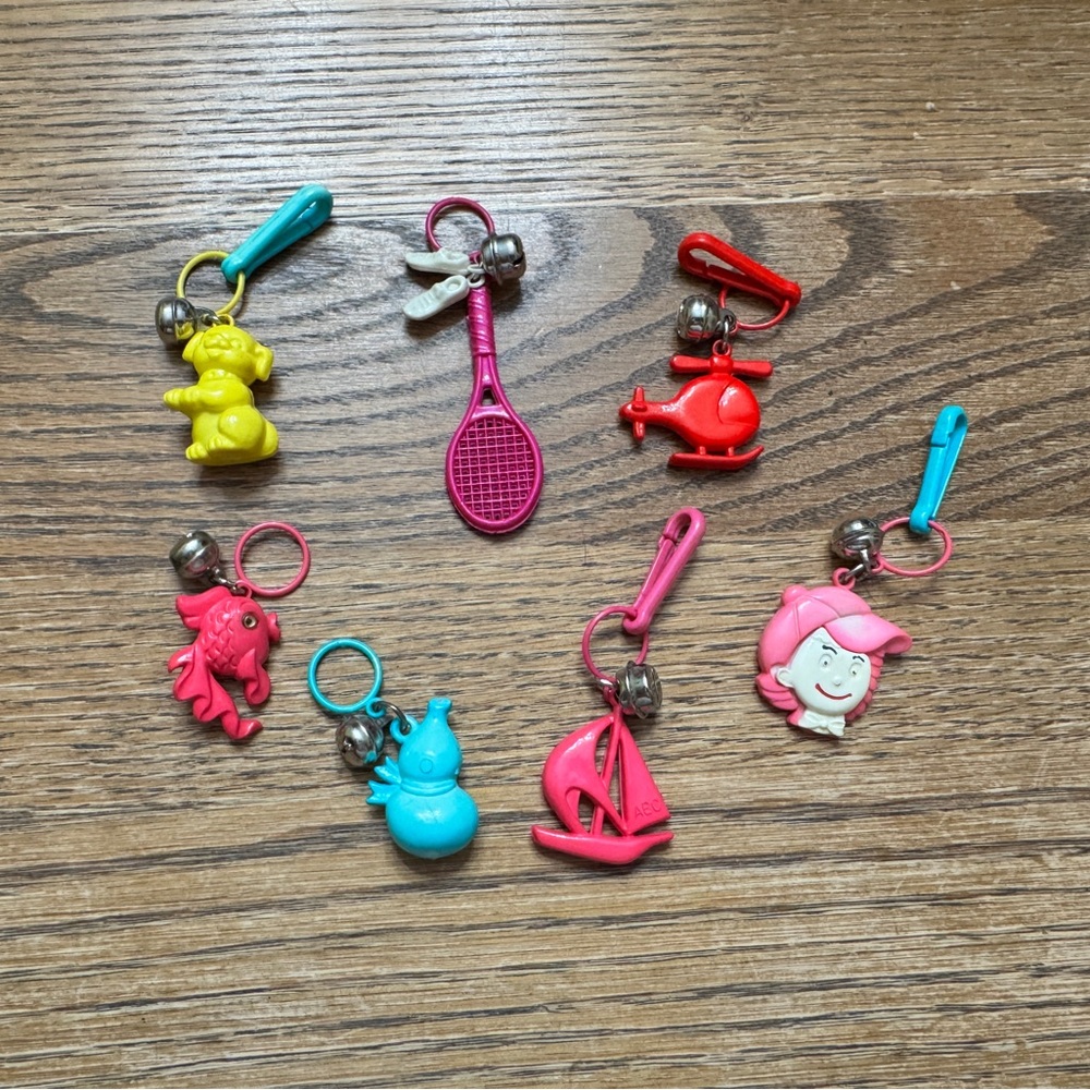 1980s Vintage Plastic Bell Charms